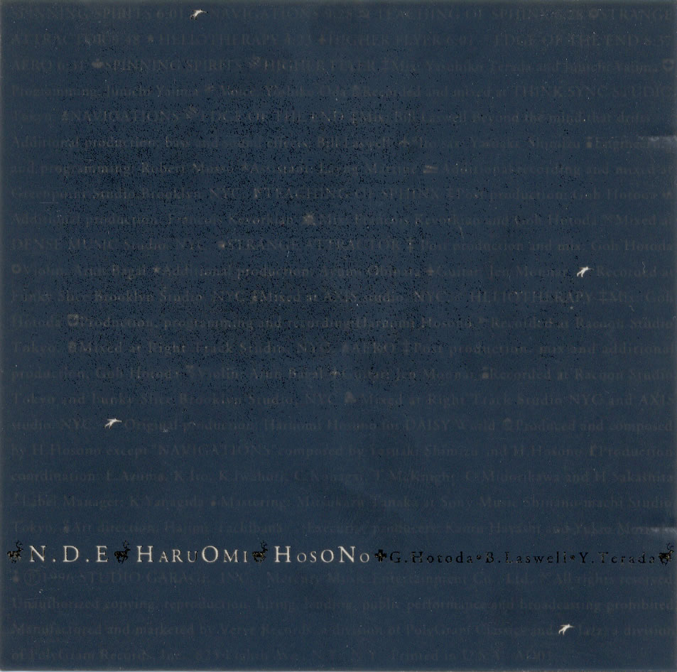 I Feel The Echo: Hosono ' Harry' Haruomi 細野晴臣 - N.D.E